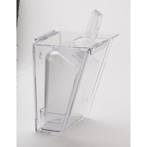 Cal Mil 793 64 oz Wall Mount Ice Scoop Holder - Clear