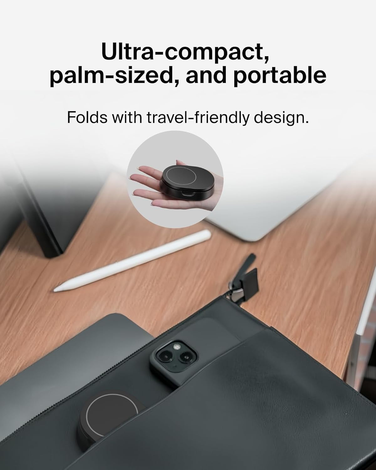 Belkin Convertible Magnetic Charging Stand 15W - MagSafe-Compatible Fast Qi2 Charger, Charger for Apple iPhone 16, 16 Plus, 16 Pro, 16 Pro Max, 16e, iPhone 15 & 14, Apple Airpods Pro- Black