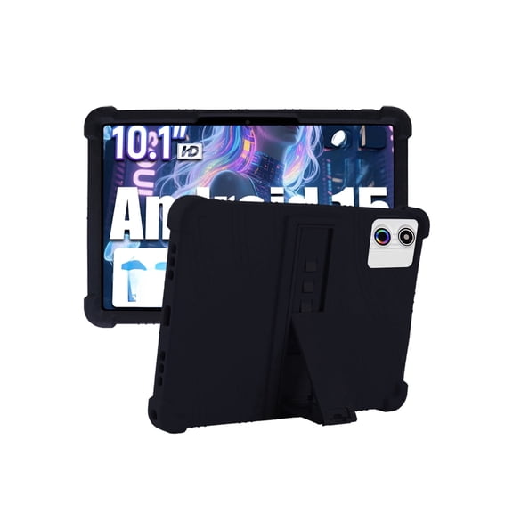 Silicone Case for AEEZOA1010.1 inch, Soft Flexible Shockproof Protective Tablet Cover, Anti-Scratch & Lightweight Slim Design-Black
