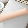 thumbnail image 3 of Ntbay Silky Satin Body Pillowcase for Hair and Skin, Ultra Soft Cozy Long Body Pillow Cover with Zipper Closure, 20" x 54", Pink, 3 of 5