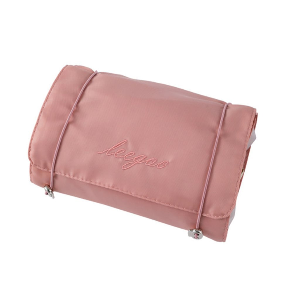 Roll Up Makeup Hanging Bag,Folding Travel Toiletry Bag with 4