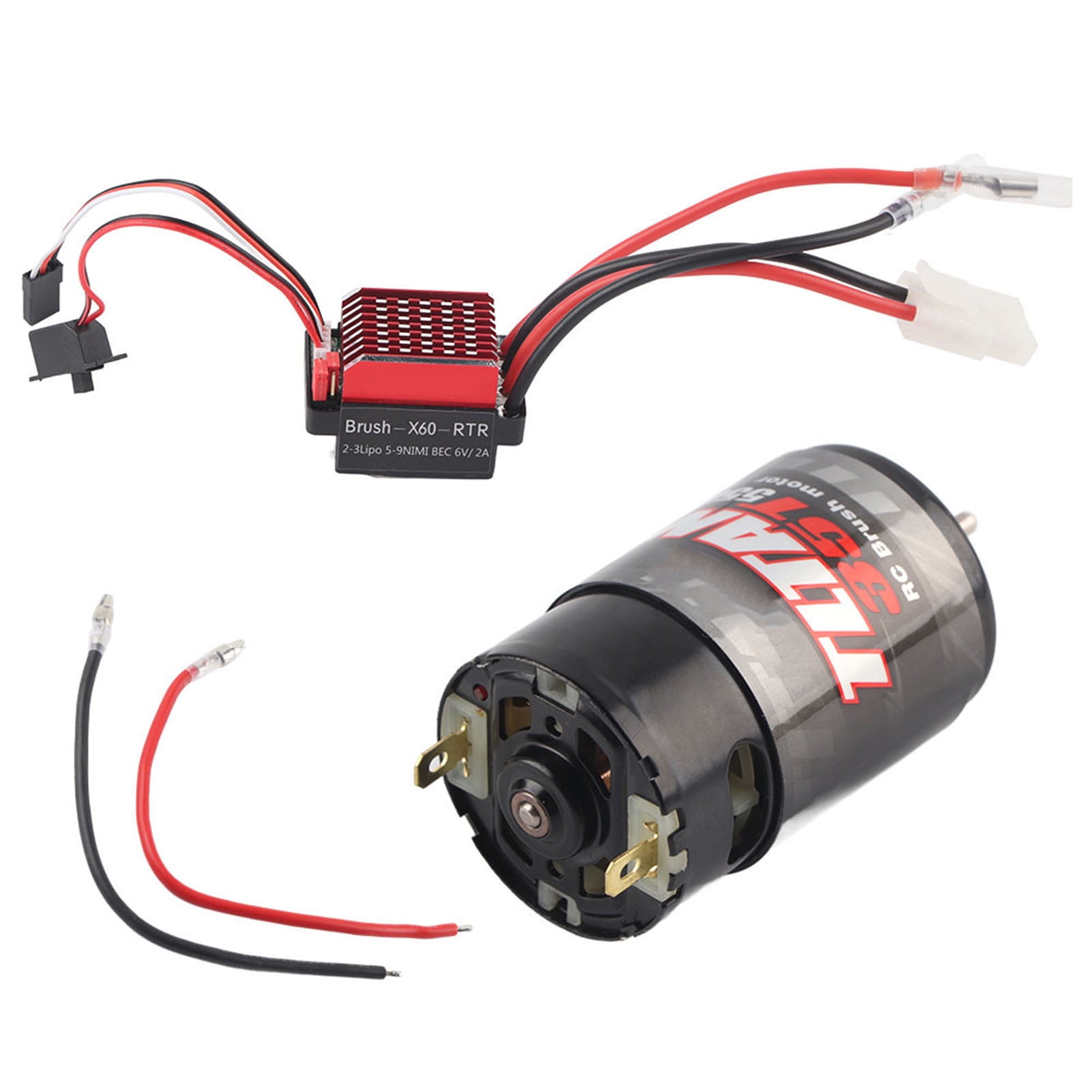 RC Brushed Motor, Automatic Throttle Stroke Adjustment Brushed ESC, For