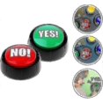 thumbnail image 4 of 2pcs Talking Sound Buttons Yes No for Office Home, 4 of 5