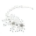 thumbnail image 1 of Nvzi Horquillas para el pelo de boda con flores para novias, peinetas con perlas de cristal, pinzas para el pelo, accesorios para el pelo de boda dorados, joyas plateadas, 1 of 5