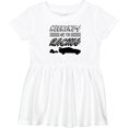thumbnail image 3 of Inktastic Weekends Are for Racing Race Car Silhouette and Racing Flag Girls Baby Dress, 3 of 5