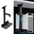thumbnail image 2 of Yoetaun Desktop Piece Hanging Mount Bracket Piece Case Holder For Elevates Computer Organization And Space Efficiency Black 1, 2 of 9