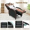 thumbnail image 5 of Giantex Massage Gaming Recliner Chair, PU Ergonomic Single Sofa w/Headrest, Lumbar Support, Racing Style, Reclining Home Theater Seating, Red, 5 of 8