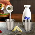 thumbnail image 5 of 8 Piece Stainless Steel Shot Glasses Metal Flask Tumblers Set with Leather Case Ideal Flask Accessory Gift, 5 of 5