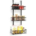 thumbnail image 1 of Royalbelle 3-Layer Over The Door Pantry Organizer,Spice Rack Shelves,Mul-Layer Metal Hanging Storage Basket,Easy to Install,Perfect for Kitchen,Bathroom,Black, 1 of 9