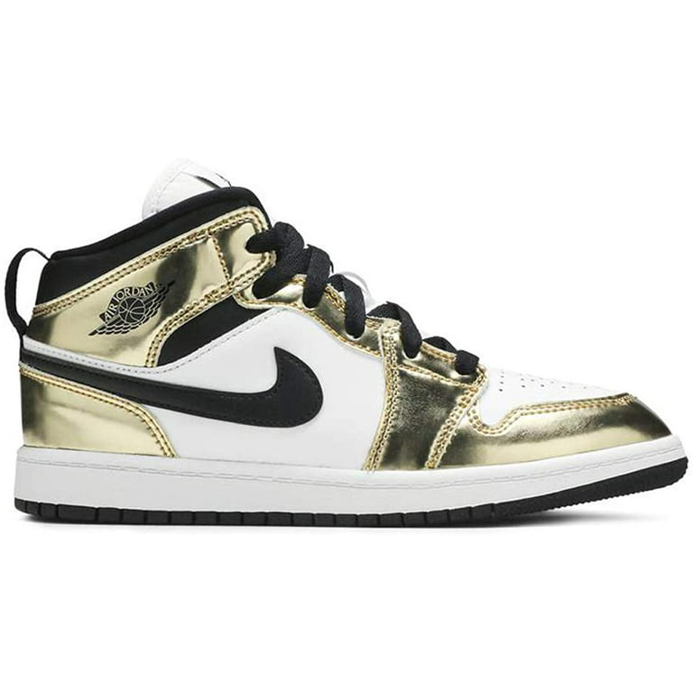 Perfect verkrachting Voetzool Jordan Kids Shoes Nike Air 1 Mid SE GS Metallic Gold DC1420-700 -  Walmart.com
