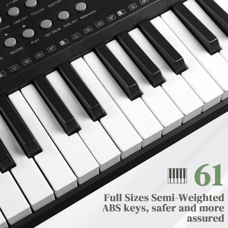 Ktaxon 61 Key Electric Keyboard Piano, Adjustable Stand, Bench
