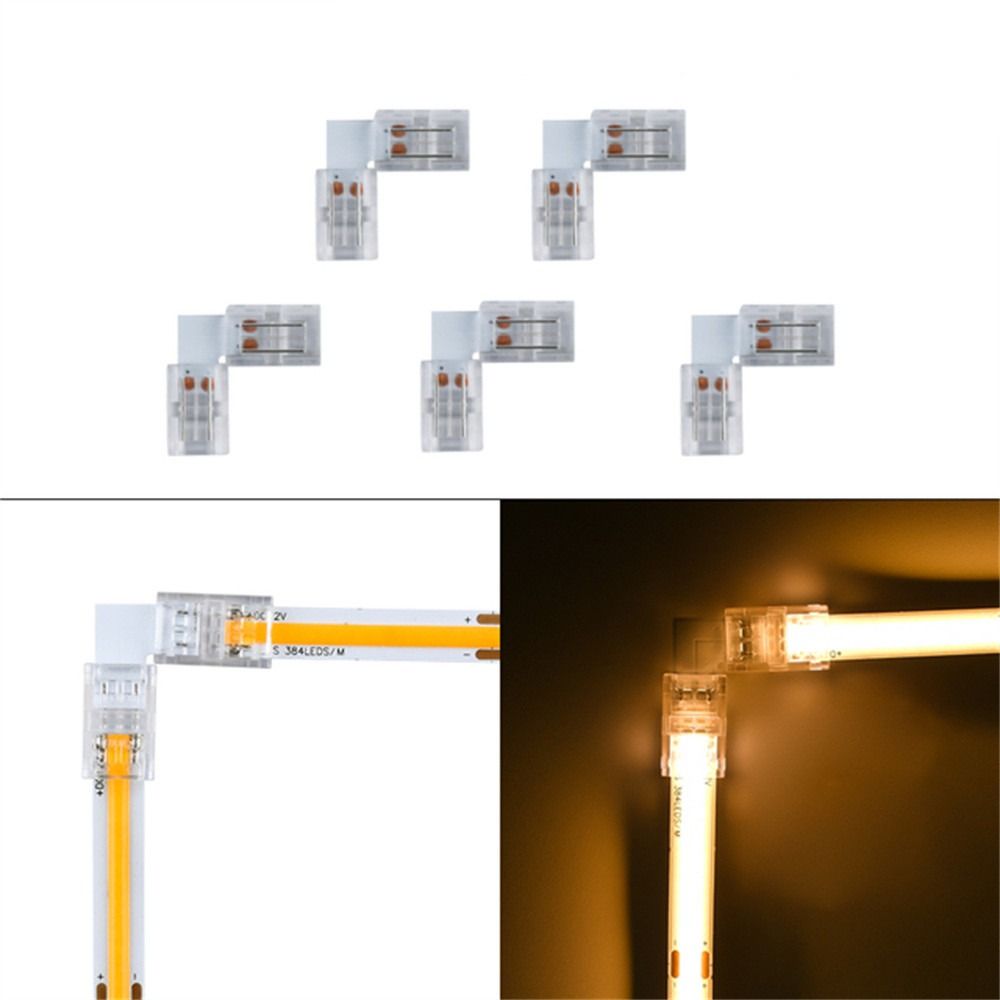 5Pcs Led Strip Connector L Shape Corner Connectors Extension Wire Tape