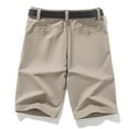 thumbnail image 3 of IROINNID Deals Cargo Shorts for Men Pure Color Outdoors Pocket Beach Work Trouser Cargo Shorts Pant,Beige, 3 of 3