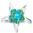 thumbnail image 1 of Decoración de Mesa de Cristal Soplado Hecha a Mano, Figura de Estrella de Mar, Adorno Coleccionable, Transparente y Verde, 1 of 5