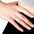 thumbnail image 4 of AeraVida Casual Modern Slanted Bar Green Turquoise Inlaid Sterling Silver Ring-7, 4 of 5