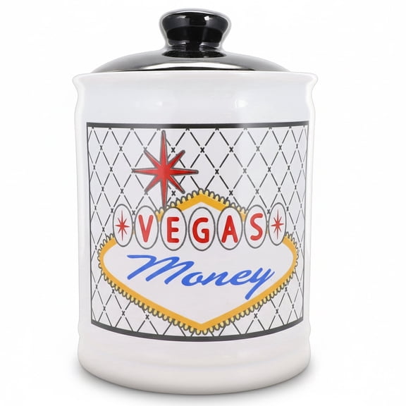 Cottage Creek Las Vegas Ceramic Piggy Bank
