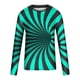 thumbnail image 4 of Blusas y camisas de manga larga con cuello redondo para hombre, blusa informal de manga larga con cuello redondo y estampado de rayas, blusa de poliéster para hombre, 4 of 4