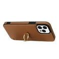 thumbnail image 6 of Allytech iPhone 11 Pro Case with Ring Holder, Slim Fit Cards Holder Cash Pocket Protective PU Leather TPU Shell Wallet Phone Case for Apple iPhone 11 Pro - Brown, 6 of 8