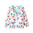 thumbnail image 2 of Cethrio Toddler Girls Jackets, Zipper Lightweight Long Sleeve Windbreaker Kids Coats White Size 4-5 T, 2 of 3