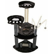 Angle View: Go Pet Club Cat Tree - Black - 50 in.