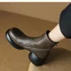 thumbnail image 2 of Botas cortas para mujer, invierno 2024, nuevas botas de cuero genuino con suela gruesa, estilo británico, cómodas botas de moda, zapatos informales para caminar en la calle, 2 of 5