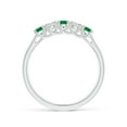 thumbnail image 2 of ANGARA Natural Half Eternity 5 Stone Emerald and Diamond Wedding Band in 14K White Gold for Women (Size-2.8mm) | May Birthstone, Birthday, Anniversary, Jewelry Gift for Women | Natural Emerald Ring, 2 of 10