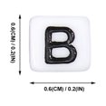 thumbnail image 3 of EeaseCA 100Pcs English Letters Beads DIY Square Beads Children Acrylic Jewelry Accessory, 3 of 7