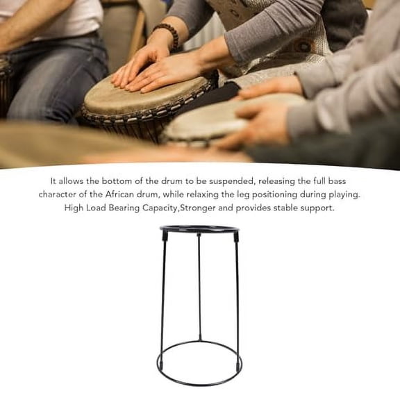 African Drum Stand, Travel Djembe Stand Carbon Steel Lightweight Portable Djembe Floor Stand for Home and Shops