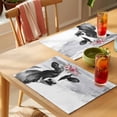 thumbnail image 4 of Farmhouse Cow Placemats Set of 4 Watercolor Animal Botanical Flowers Place Mats Indoor Wipeable Table Mats Washable Cloth Dining Table Placemats for Kitchen Holiday Party Home Decor 13x19 Inch, 4 of 9