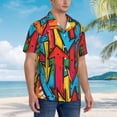 thumbnail image 2 of Lsque Colorful Arrow Graffiti Pattern pattern Hawaiian Shirt for Men, Unisex Summer Beach Casual Short Sleeve Button Down Shirts-Small, 2 of 9