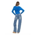 thumbnail image 5 of Forever 21 Women's Bright Blue Hooded Cable Knit Cardigan Sweater, L, 5 of 7