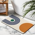 thumbnail image 3 of Mid Century Abstract Boho Aesthetic Bathroom Rugs, Bohemian Sun Modern Minimalist Home Bathtub Decor Bath Floor Mat, Super Soft Washable Absorbent Non Slip Microfiber Bathroom Rug 20"x32", 3 of 5