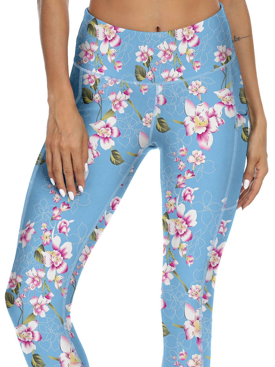PPYOUNG Yoga Pants for Women with Pockets High Waisted Leggings