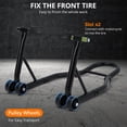 thumbnail image 3 of BeesClover Motorcycle Stand, Heavy-Duty Motorcycle Front & Rear Stand Combo, 850LB Capacity Universal Paddock Lift, Front and Rear Wheel Lift for Spool & Fork Fitment on Most Sport & Cruiser Bikes, 3 of 6