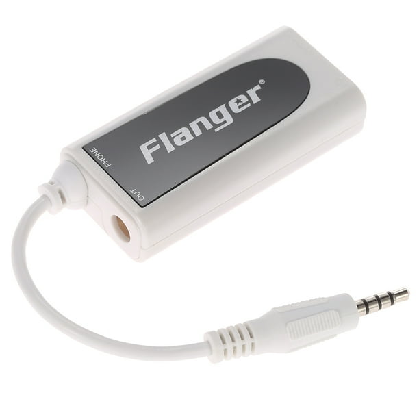 Convertidor FC-21 Adaptador de conector de guitarra para guitarra eléctrica. bajo a teléfono móvil. tableta. compatible con iPhone / iPad. tableta. teléfono inteligente Android con conector de audio d Flanger Convertidor