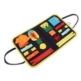thumbnail image 4 of Montessori Busy Board, Busy Board Portable Cute Letter Stickers Pocket Zipper Design Hand Eye Ability Training  For Develop Study Skills, 4 of 8