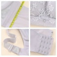 thumbnail image 5 of khonts,Women's Oversized Wireless Bras Gathering Lace Floral Sexy Seamless Bra Vest Style Full Coverage Bralettes Light Purple 36, 5 of 7