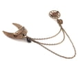 thumbnail image 2 of Gothic Gears Chain Brooch Steampunk Skull Wings Badge Enamel Pins For Halloween, 2 of 5