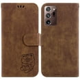 thumbnail image 2 of Compatible avec Samsung Galaxy Note 20 Ultra Étui Portefeuille à Rabat Mignon en Relief Tiger avec Porte-Cartes, 2 of 5