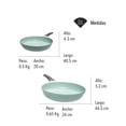 thumbnail image 2 of SET DE 2 SARTENES JADE PAN 20 Y 24 CMS Recubrimiento de Cerámica Jade, 2 of 5