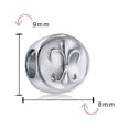 thumbnail image 3 of Bling Jewelry Womens Symbolic Flower Fleur De Lis Charm Bead Sterling Silver for European Bracelets, 3 of 3