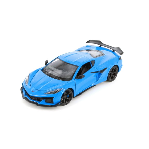 2023 Chevy Corvette Z06 Hardtop Sports Car, Blue - Welly 24120/4D - 1/24 Scale Diecast Model Car