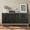Antique Black, variant on Antique Brown Cabinet With Four Doors - American Country Decor Living Room Tv, Kitchen Sideboard Console Table Symmetrical Home Tv Stand, Floral