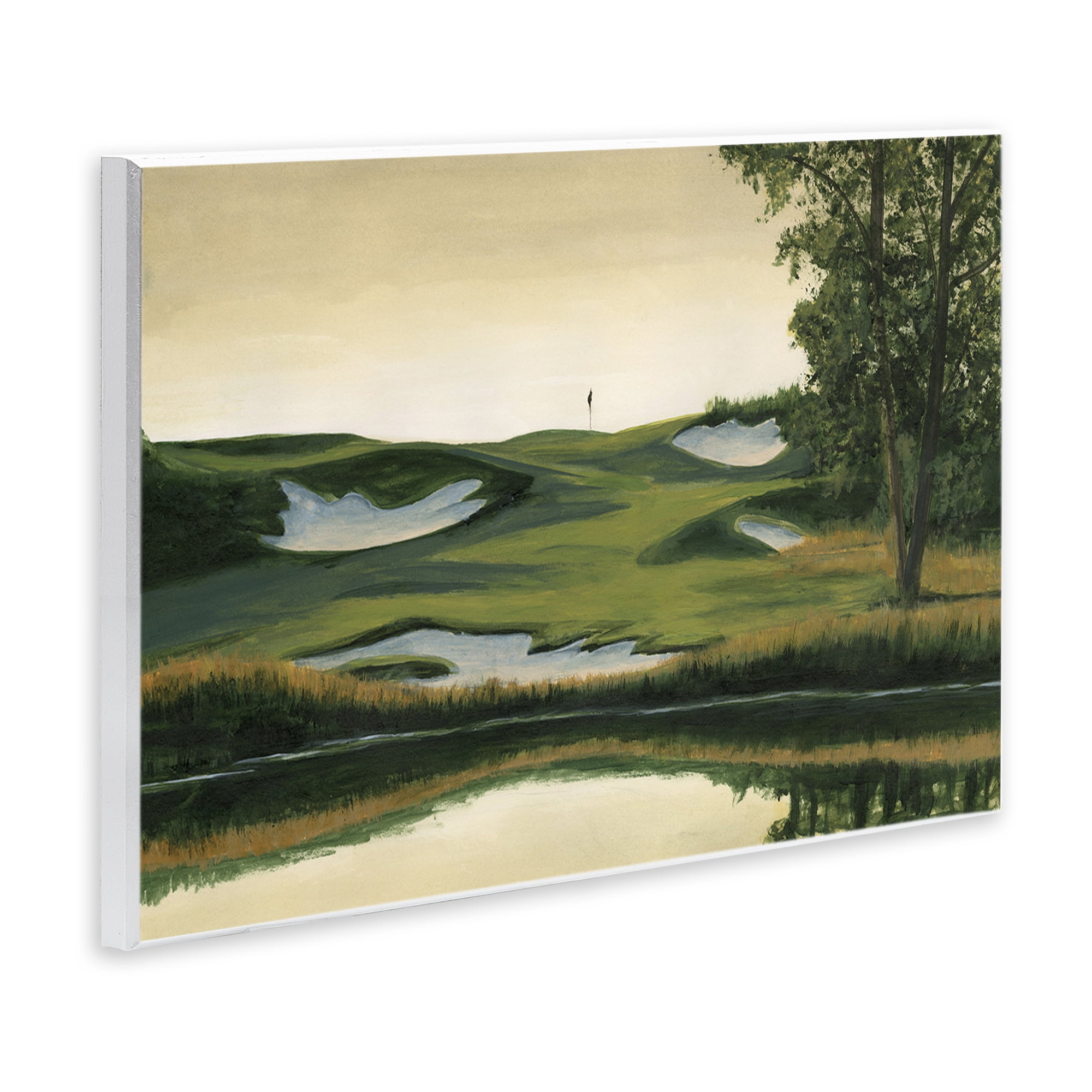 Stupell Industries Golf Course Terrain Landscape Painting Unframed Art Print Wall Art, 19 x 13
