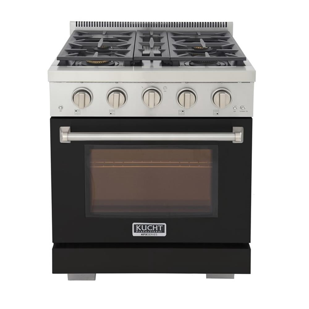 Pemberly Row 30" Propane Gas Range in Black with True Simmer Burners
