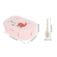 thumbnail image 2 of Fiambrera aislada a prueba de fugas de acero inoxidable, caja bento, contenedor de comida japonesa para niños (rosa), 2 of 8