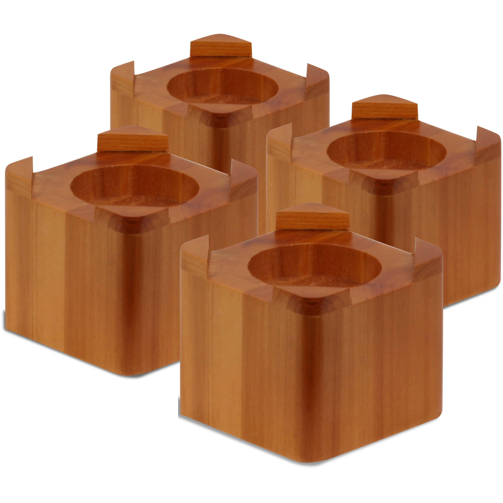 Honey Can Do Wood Bed Risers Multicolor Pack Of 4 Walmart Com