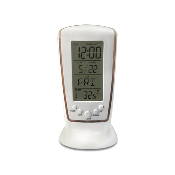 Reloj despertador LED Toystoory retroiluminación LCD Digital 12H/24H calendario