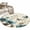 Beige Teal, variant on Small Round Rug 3Ft Washable Non-Slip, Teal Tulip Butterfly Circle Area Rugs for Living Room Bedroom, Turquoise Floral Farmhouse Beige Indoor Floor Mats Carpet Runner for Home Decor