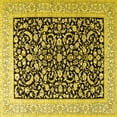 thumbnail image 1 of Ahgly Company Machine Washable Indoor Square Persian Yellow Traditional Area Rugs, 6' Square, 1 of 4